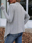 Casual Knit Open Front Cardigan  Style Ratio
