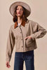SO ME Cotton Twill Cropped Barn Jacket wtih Collar  Style Ratio