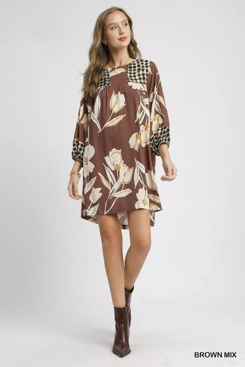 Umgee Floral High-Low Babydoll Dress  Style Ratio