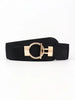 PU Elastic Wide Belt with Alloy Buckle  Style Ratio