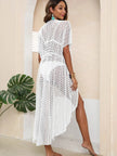Lace Half Sleeve Sheer Cover Up  Style Ratio