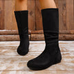 Round Toe Side Zip Boots  Style Ratio