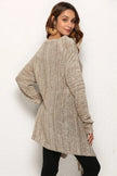 Angel Wings One-Button Tassel Tie Asymmetrical Hem Cardigan  Style Ratio