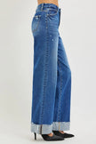 RISEN High Rise Wide Leg Jeans With Cuffed Hem  Style Ratio