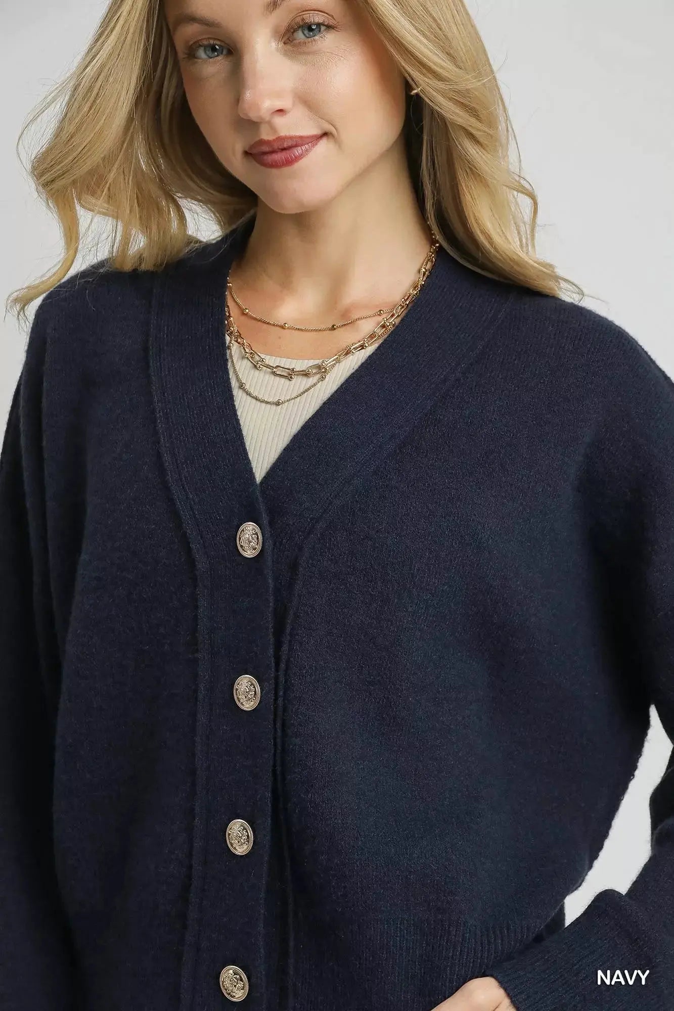 Umgee Button-Front Knit Cardigan  Style Ratio