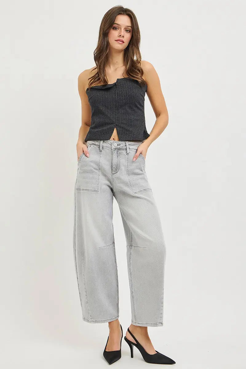 RISEN Slouchy Cropped Barrel Jeans  Style Ratio