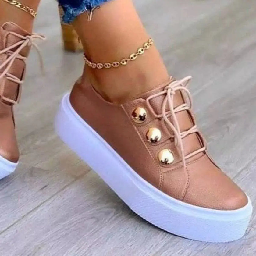 Round Toe Platform Sneakers  Style Ratio