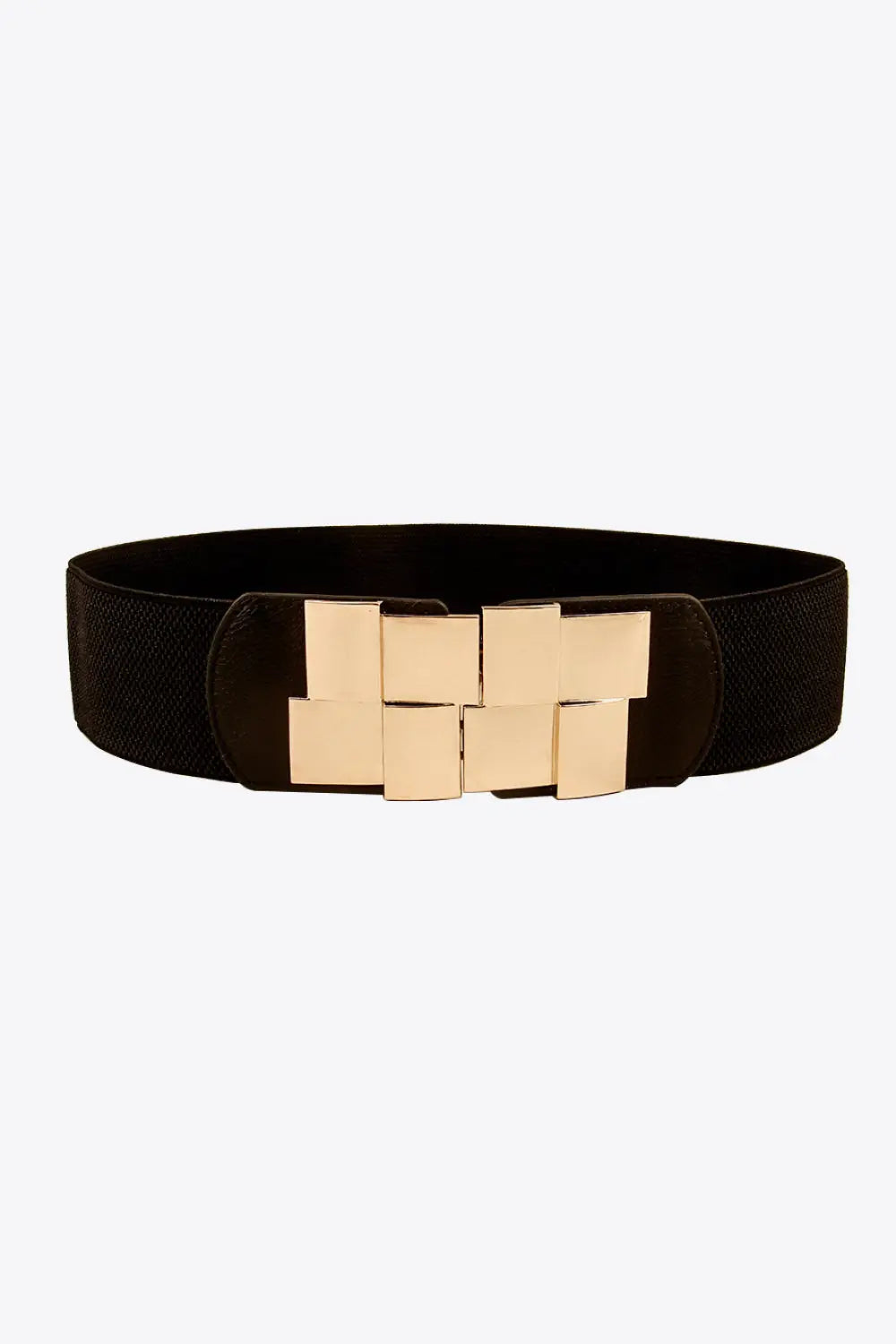 Geometric Buckle Elastic Wide Belt  Style Ratio