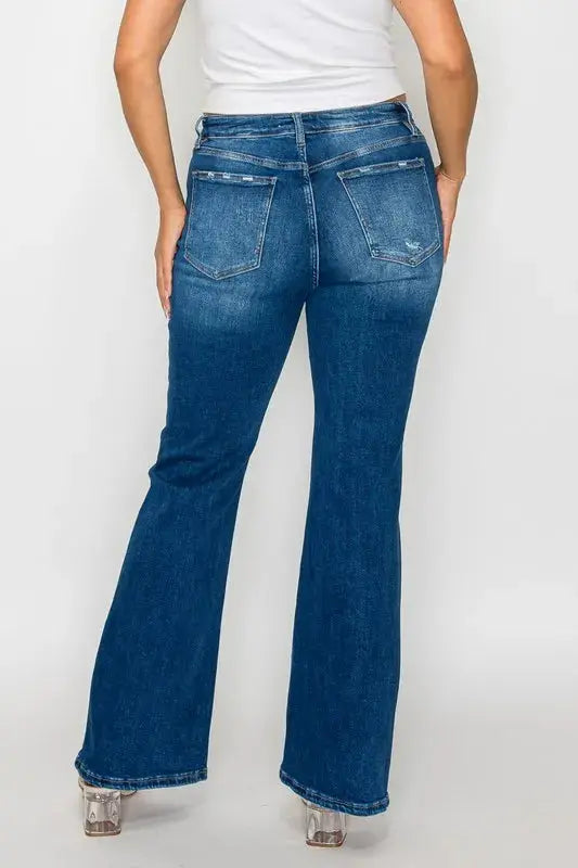 bytos Full Size High Rise Bootcut Jeans with Pockets  Style Ratio