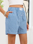 Gingham Elastic Waist Casual Shorts  Style Ratio