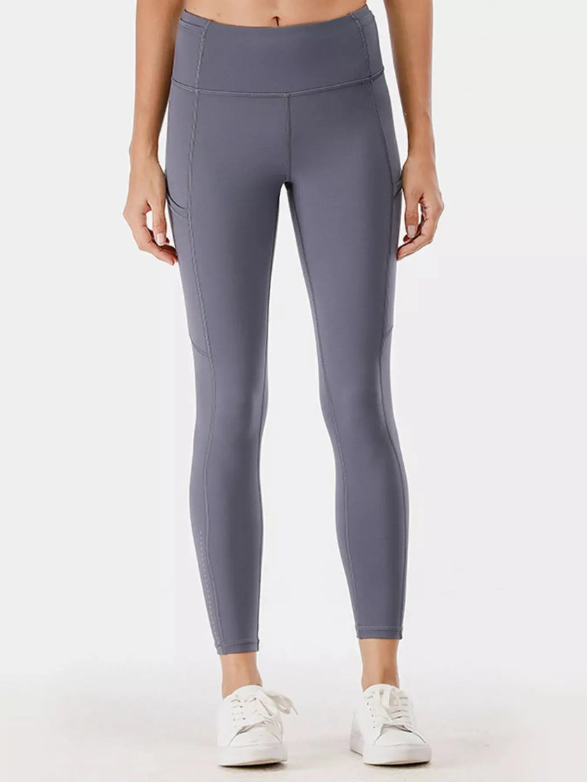 Full Size High-Waisted Active Leggings with Pockets  Style Ratio