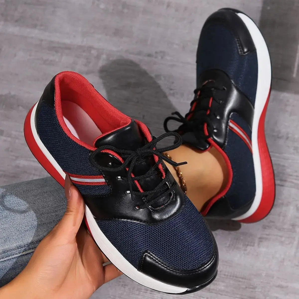 Round Toe Platform Sneakers  Style Ratio