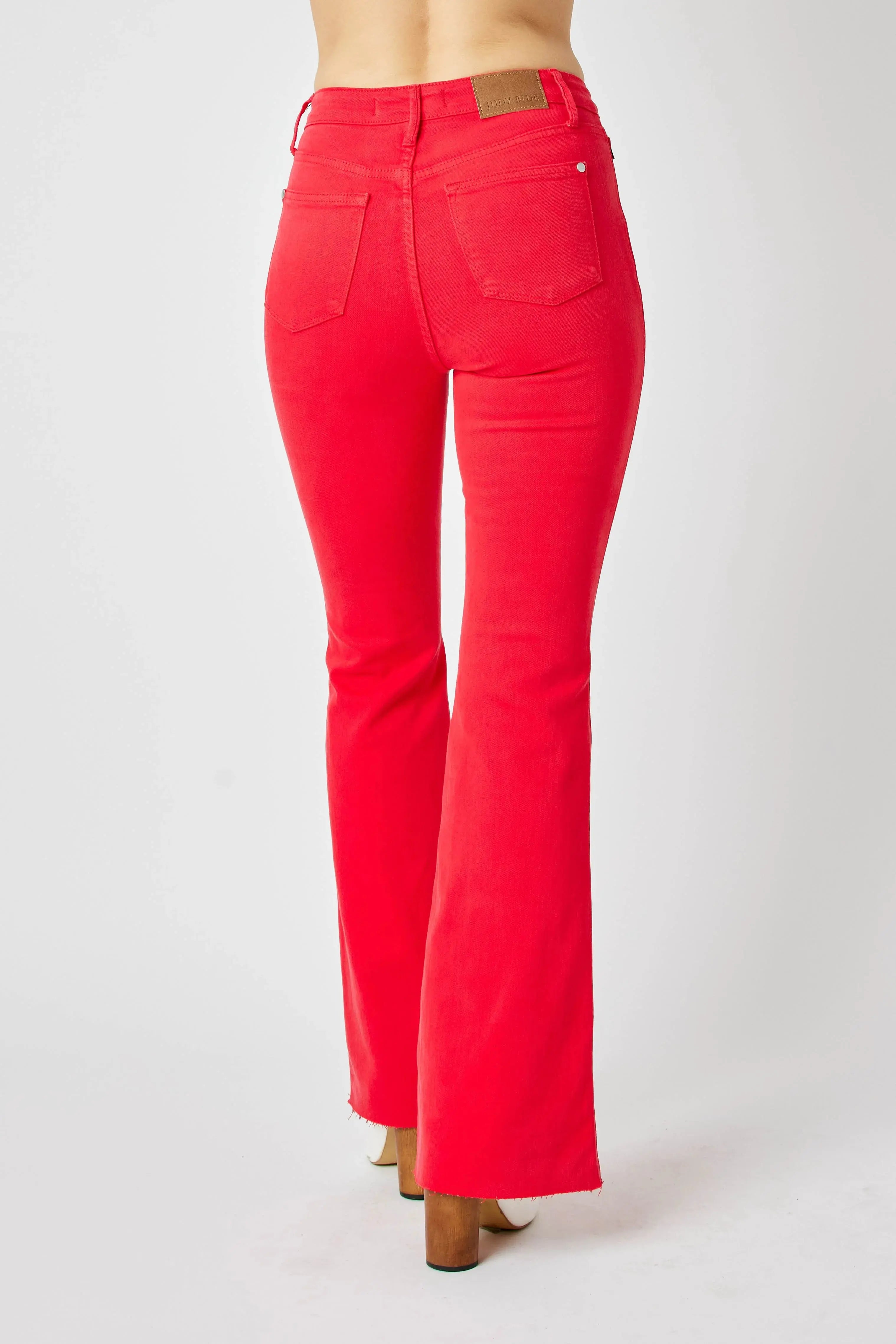 Judy Blue Full Size Hw Tummy Control Garment Dyed Flare Jeans  Style Ratio