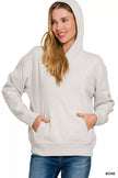 Zenana Fleece Kangaroo Pocket Hoodie  Style Ratio