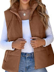 Corduroy Zip Up Vest Coat  Style Ratio