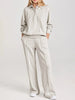 Collared Sweatshirt and High Waist Pants Active Set  Style Ratio