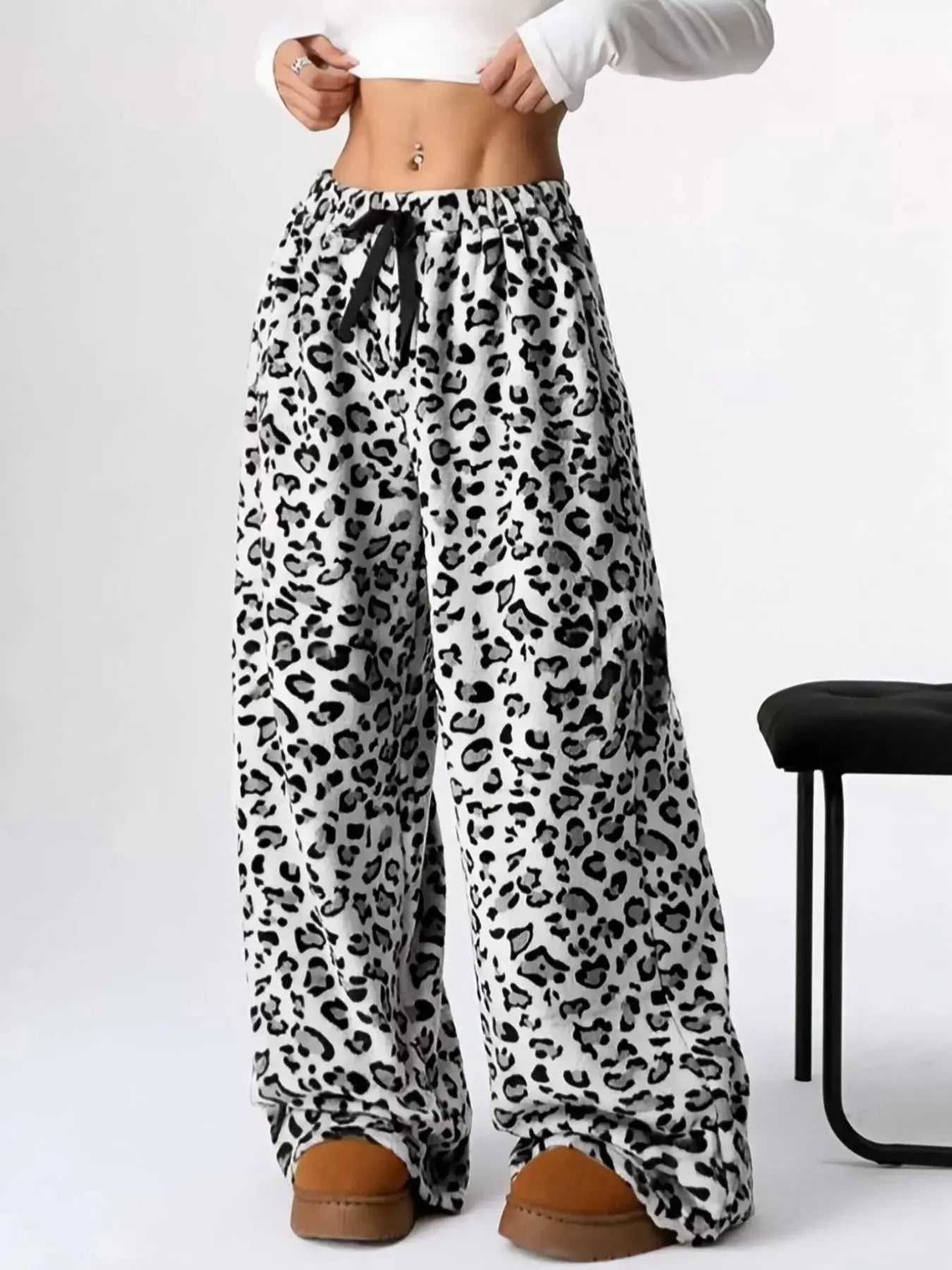 Drawstring Wide Leg Pants  Style Ratio