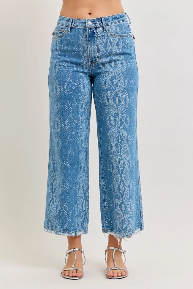 Judy Blue High Rise Ankle Wide Leg Jeans  Style Ratio