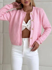Button Up Texture Knit Cardigan  Style Ratio
