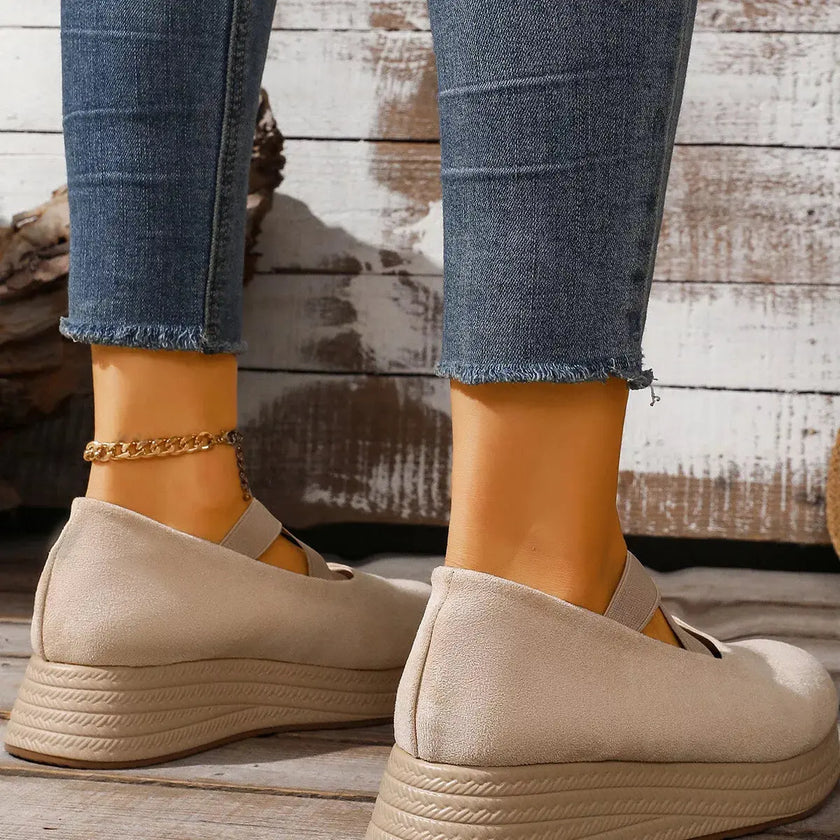 Crisscross Wedge Slip-Ons  Style Ratio