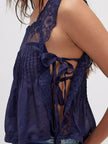 Lace-Trimmed Eyelet Square Neck Top  Style Ratio