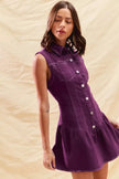 SO ME Button Down Sleeveless Collared Game Day Mini Dress  Style Ratio
