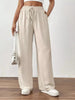 Casual Drawstring Wide Leg Pants  Style Ratio