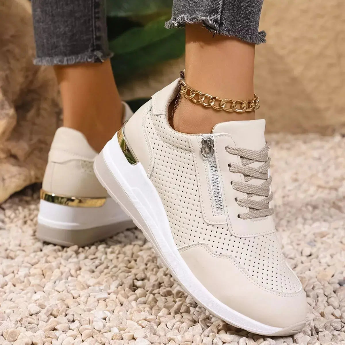 Lace Up Wedge Sneakers  Style Ratio