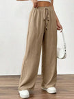 Casual Drawstring Wide Leg Pants  Style Ratio