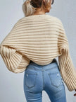 Cropped Ribbed Knit Cardigan  Style Ratio