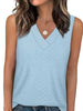 Eyelet V-Neck Tank  Style Ratio