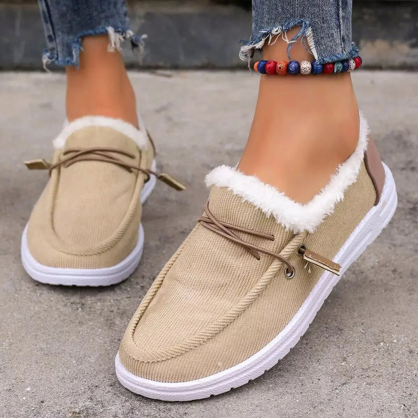 Faux Fur Lined Slip-Ons  Style Ratio
