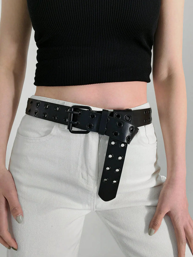 Grommet PU Leather Belt  Style Ratio