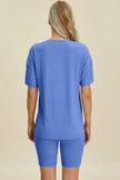 Basic Bae Full Size Ribbed V-Neck Short Sleeve Top and Shorts Loungewear  Style Ratio