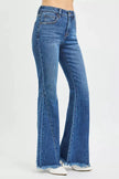 RISEN Mid Rise Flare Side Seam Detailing Jeans  Style Ratio