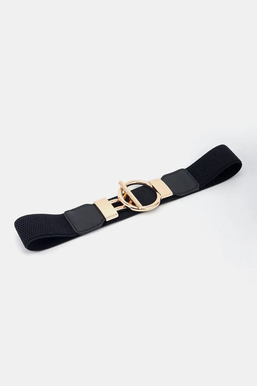 Circle Shape Buckle Zinc Alloy Buckle PU Leather Belt  Style Ratio