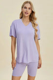Basic Bae Full Size Ribbed V-Neck Short Sleeve Top and Shorts Loungewear  Style Ratio