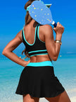 Scoop Neck Top and Skort Swim Set  Style Ratio
