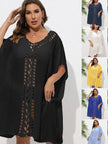 Crochet Trim V-Neck Beach Cover Up  Style Ratio