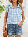 Gingham Button Down Short Sleeve Shirt  Style Ratio