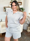 Double Take Texture Flounce Sleeve Top and Drawstring Shorts Set  Style Ratio