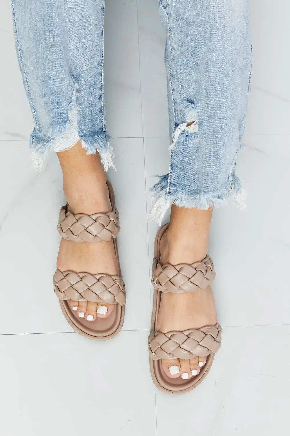 Qupid Braided Open Toe Sandals  Style Ratio