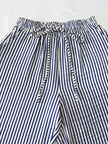 Drawstring Striped Elastic Waist Pants  Style Ratio