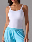 Scoop Neck Active Tank with Detachable Chest Pads  Style Ratio