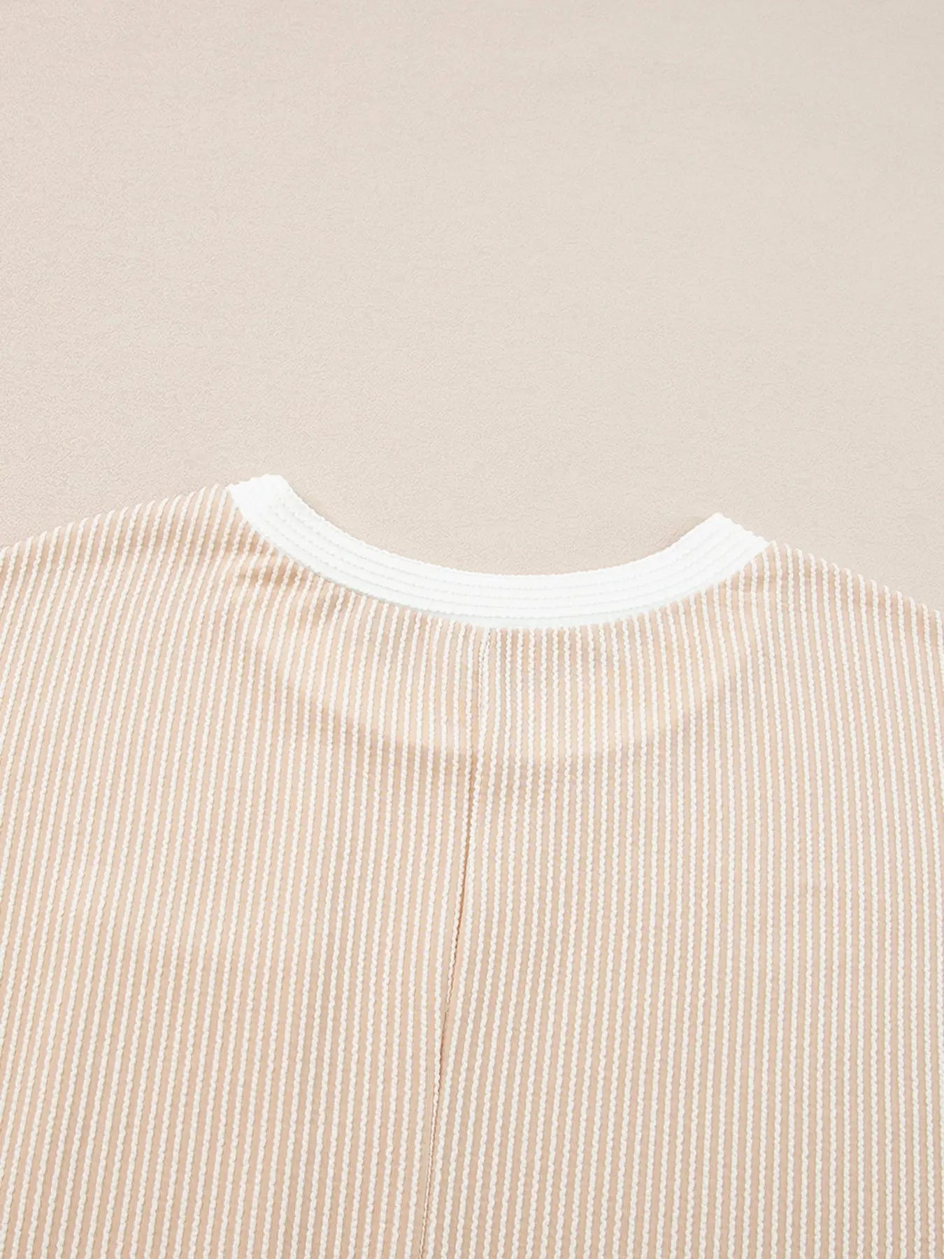 Twisted Ribbed Color Block Trim Shirt Shift Dress  Style Ratio