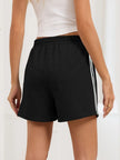 Striped Trim Drawstring Shorts  Style Ratio