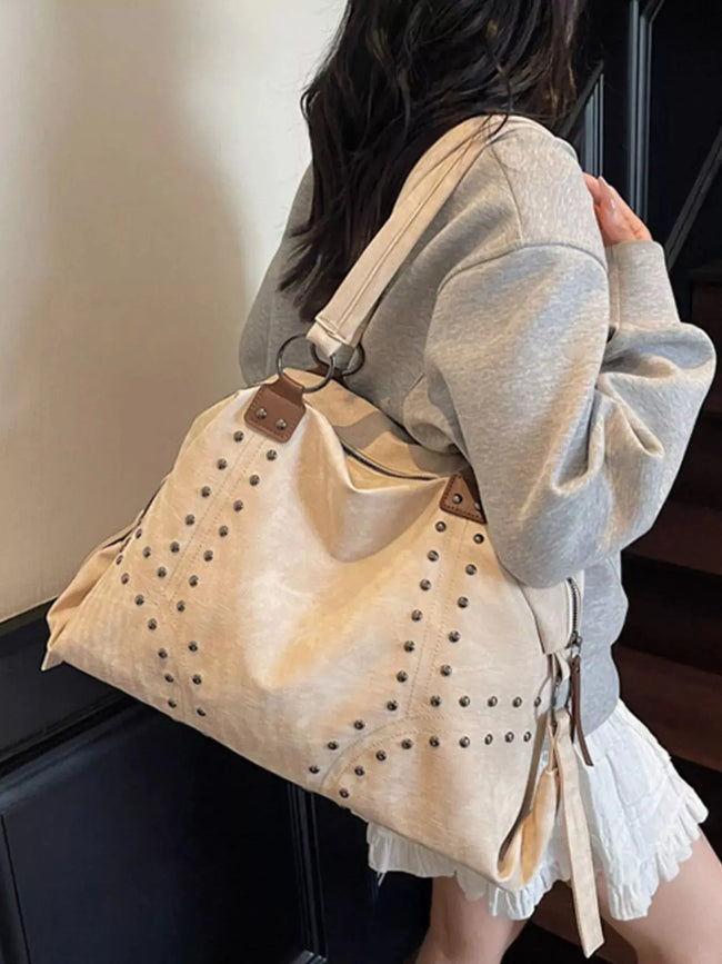 Studded Vintage-Style Handbag  Style Ratio