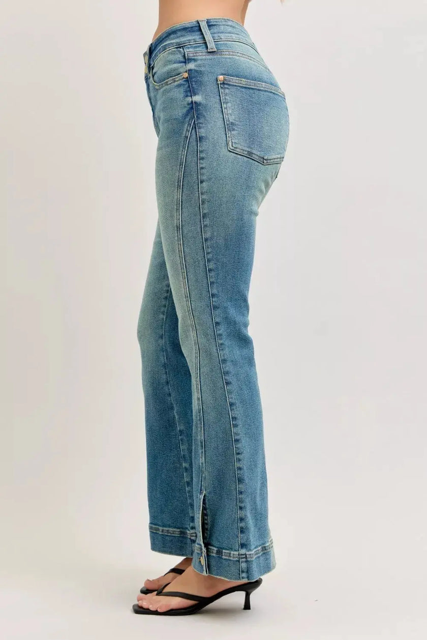 Judy Blue High Waist Vintage Wash Flare Jeans  Style Ratio