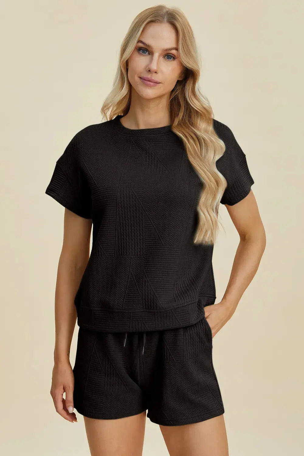 Double Take Short Sleeve Top and Shorts Set  Style Ratio