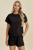 Double Take Short Sleeve Top and Shorts Set  Style Ratio